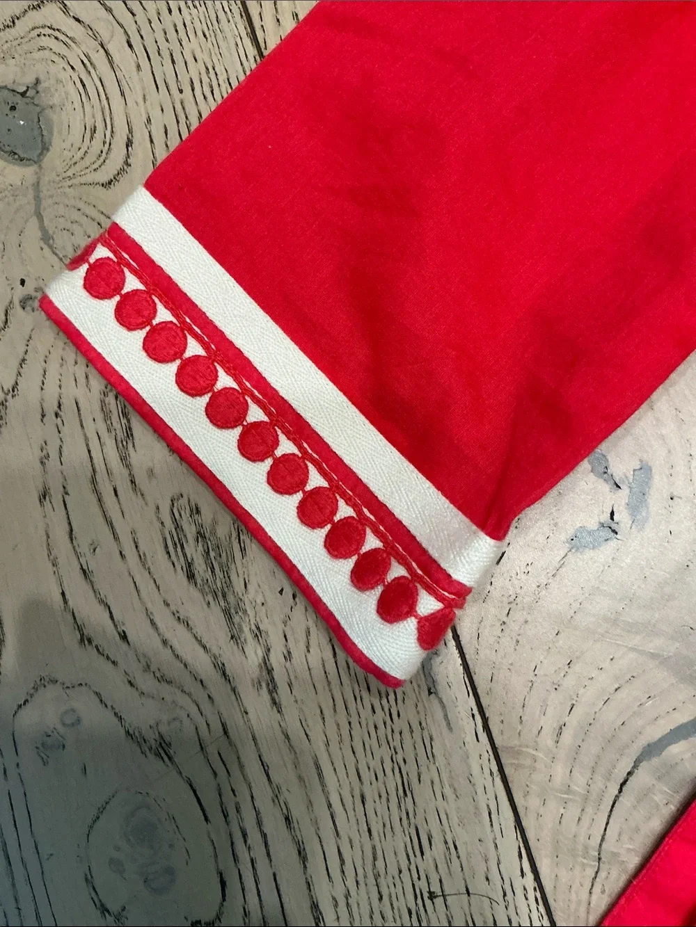 Woman’s Tory Burch red tunic top. Small. V neck. Side zipper. Barely worn! Cute!